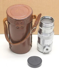 Nippon Kogaku Nikkor Q.C 135mm f4 Tokyo L39 Occupied Japan Lens W/ Cap and Case - Picture 1 of 9