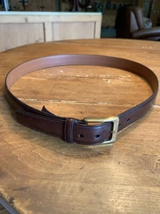 Trafalgar brauner Ledergürtel goldene Schnalle 38” x 1,25” - Bild 1 von 8