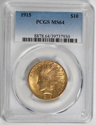 1915 $10 Indian Head Gold Eagle PCGS MS 64 - Image 1 of 4