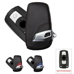 For BMW 1 3 5 6 7 Series X5 X6 M5 Genuine Leather Car Key Fob Case Cover Shell