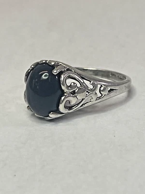Anillo Kabana Filigrana Ónix Negro Plata de Ley Talla 6 Foto 1 de 3