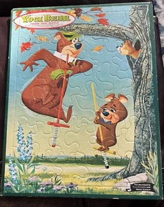 Vintage Yogi Bär Puzzle Hanna-Barbera Whitman Rahmen Tablett 1961 - Bild 1 von 4