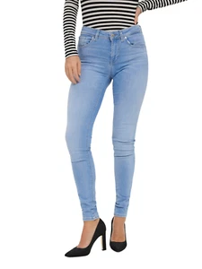 Vero Moda Jeans Para Dama VMLUX RI371 Slim Fit - Azul Light Blue Denim Stretch - Imagen 1 de 5