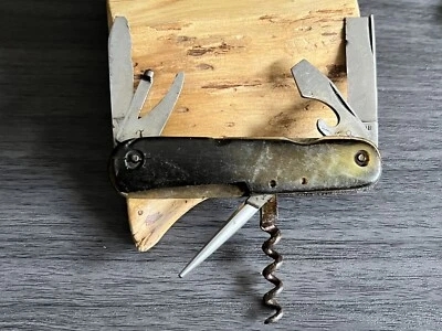 罕见 Rostfrei Solingen 德国营地 / 瑞士 / 童子军风格折叠口袋刀 — 第 1/4 张图片