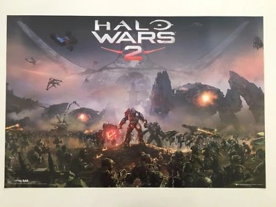 HALO WARS 2, AUTHENTIC LICENSED 2017 MICROSOFT   POSTER - Image 1 of 4