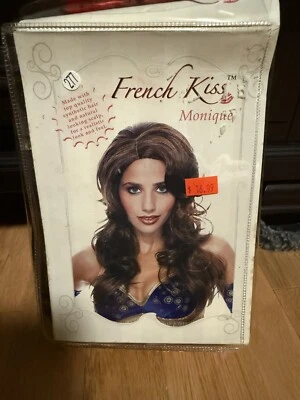 Peluca sintética French Kiss Monique rizos marrones largos Foto 1 de 2