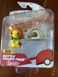 Pokemon PUMPKIN PIKACHU & SANDYGAST Halloween Figure Battle Pack. - Foto 1 di 2