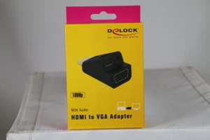 Delock Videokonverter - HDMI - VGA - Schwarz - Bild 1 von 1