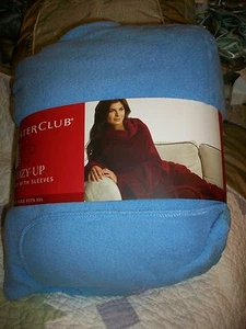 CHARTER CLUB Baby Blue THROW WITH SLEEVES & POCKETS - Picture 1 of 1