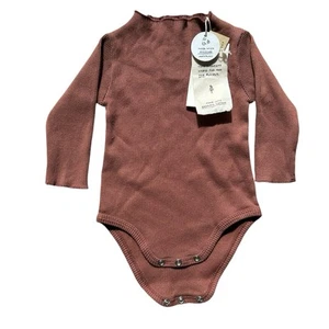 Play Up Baby Body 6 Monate braun Bio recycelte Baumwolle gerippt Kleinkind Neu mit Etikett - Bild 1 von 16