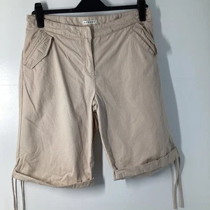 George Women's Beige Roll Up Hem Cargo Shorts UK 14 Summer Casual - Picture 1 of 6