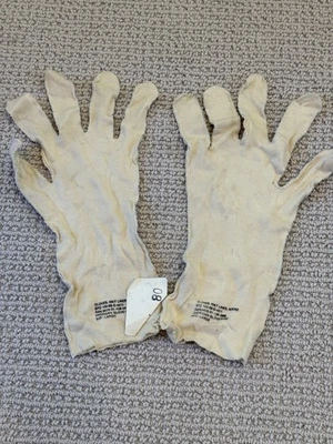 GUANTES MILITARES DE EE. UU. PARA HOMBRE Grandes REVESTIMIENTOS LIGEROS TEJIDO CREMA NSN 8415-01-138-2496 Foto 1 de 2