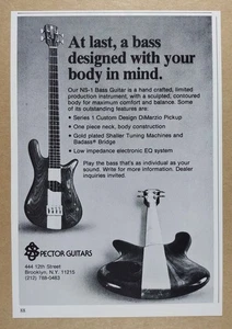 1978 Spector NS-1 Bass Guitar vintage print Ad - Picture 1 of 1