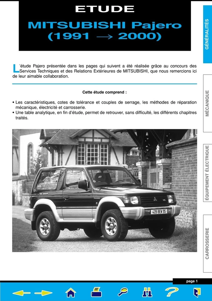 MANUALE RECENSIONE RIPARAZIONE AUTO PDF MITSUBISHI PAJERO EA 387 V6 3500 - Immagine 1 di 1