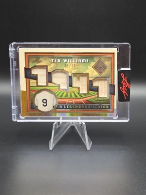 Ted Williams Reliquia /10 - 2025 Leaf Seasons in the Sun - Juego Usado Bate Foto 1 de 2