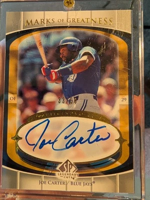 2004 SP Legendary Cuts Joe Carter Sigs Auto #33/50 Blue Jays - Image 1 of 4