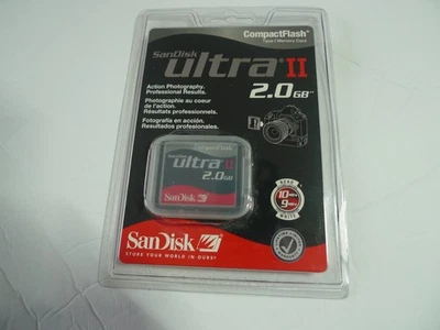 Brand NEW Sandisk Ultra II 2.0GB CompactFlash type I memory card SDCFH-2048-901 - Image 1 of 4