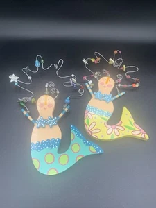 Hannabells de Johnna Elstob para Silvestri Juego de 2 cuentas de sirena de madera - Imagen 1 de 12