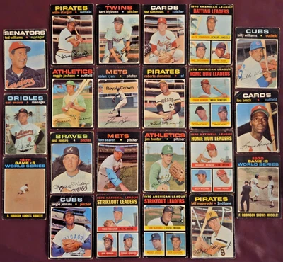 1971 Topps HOF Лот (22) Райан Клементе Джексон Сивер Блайлевен RC Yaz БОЛЬШЕ! L/M - Изображение 1 из 2