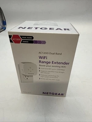 NETGEAR AC1200 WiFi Range Extender - White, Model # EX6110, New In Box - Image 1 of 4