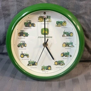 Vintage John Deere Tractor Wall Clock  Tractor Sounds On The Hour. Tested Works! - Picture 1 of 3
