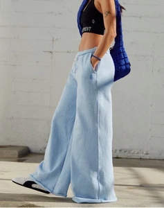 Pantalones de pierna ancha FREE PEOPLE FP Movement For The Win para mujer medianos M azules holgados - Imagen 1 de 10