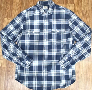 J.CREW FLANNEL REGULAR FIT WORKSHIRT 100% COTTON SHIRT STEEL BLUE Sz SMALL, S - Picture 1 of 3