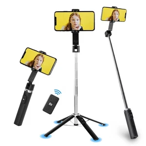 40" Selfie Stick Tripod Remote Cell Phone Holder Stand For iphone Samsung - Picture 1 of 15
