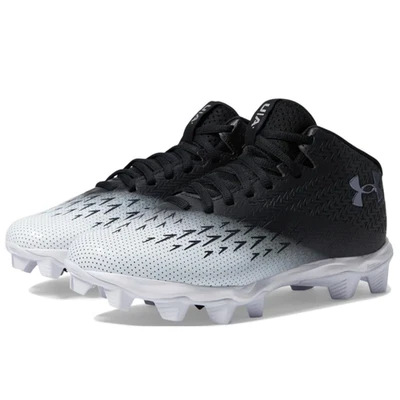 Under Armour Boys Spotlight Fran 4.0 Football Cleats Size 1.5 Black White NWOB  - Image 1 of 4