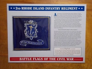 Willabee und Ward Schlacht Flagge des Bürgerkriegs 2. Rhode Island Infanterieregimet - Bild 1 von 6