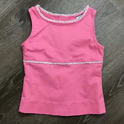 Hartstrings Girls Top Button Back Detail Vest Formal Wear Pink Textured Size 8 - Image 1 of 4
