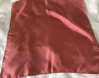 Cuadrado de bolsillo liso Ashear vintage 100 % seda rosa — #1145 Foto 1 de 4