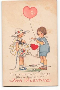 This is the token I design Please take me for YOUR VALENTINE VTG Postcard ME7. - Picture 1 of 2