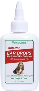 Dog and Cat Ear Infection Treatment, Dog Ear Drops with 1% Hydrocortisone 2 oz - Picture 1 of 7