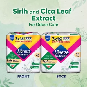 Libresse Daun Sirih Maxi Wings 24cm - Picture 1 of 3
