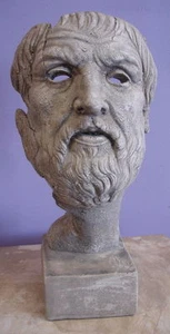 Homer Griechische Büste Skulptur Klassik Statue Antik Finish Gesicht Fragment - Bild 1 von 5