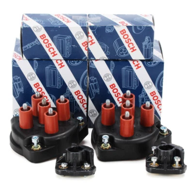 2x BOSCH Verteilerkappe + Finger für MERCEDES W124 W140 R129 400-60AMG V8 M119 - Bild 1 von 3