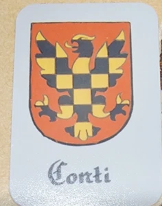 Schlüsselanhänger Conti italienisches Wappen massiv Messing NEU - Bild 1 von 5