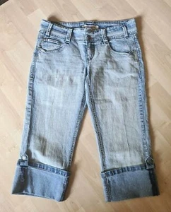 HYDRAULIC Women's Junior's Size 7/8 Capri Acid Wash Cropped Blue Jeans 31" x 19" - Picture 1 of 9