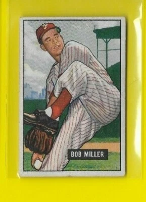 1951 Bowman Bob Miller Philadelphia Phillies #220 🚀😳💥  VGEX - Image 1 of 2