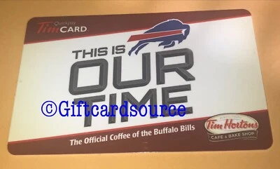2014 TIM HORTONS THIS IS OUR TIME GIFT CARD BUFFALO BILLS NFL 0 VALUE FD43256 - Image 1 of 2