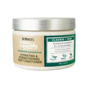 DR. MIRACLES STRONG+HEALTHY HYDRATING & STRENGTHENING DEEP CONDITIONER 12 OZ - Picture 1 of 1