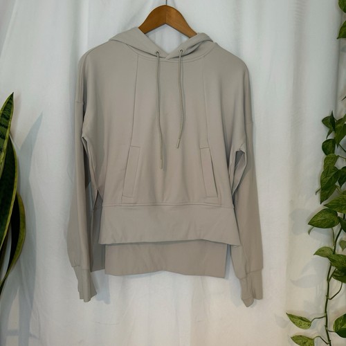 OFF WHITE Felpa con cappuccio Athleta Mission donna bianco sporco XS PULITA