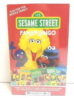 Sesame Street Family Bingo Big Bird Elmo Cookie Monster Oscar Bert Ernie Fun NEW - Image 1 of 4