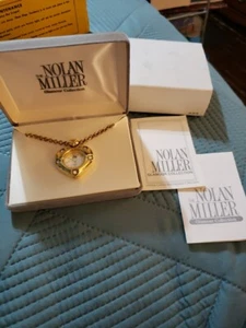Nolan Miller Glamour Collection, Anniversary Heart Watch Necklace, Rare - Picture 1 of 11