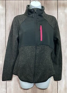 Chaqueta deportiva negra para mujer Snozu talla mediana cremallera completa bolsillos suaves - Imagen 1 de 8
