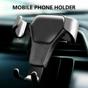 Black Mobile Car Phone Holder Air Vent Gravity Design Mount Cradle Stand