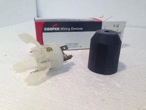 NIB COOPER 5266NHG NEMA 5-15 15A 125VAC 2P-3W Hospital Grade Plug Black - Picture 1 of 6