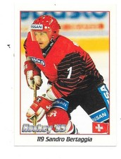 1995 Swedish Pro Hockey Panini Sticker #119 Sandro Bertaggia Switzerland