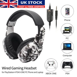 3,5 mm Gaming Headset Słuchawki mikrofonowe Stereo Bass Surround do PS5 PS4 PC Xbox One - Zdjęcie 1 z 24